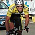 Kim Kirchen in the yellow jersey during the final time-trial at the Tour of Poland 2005